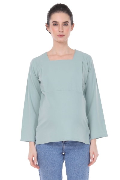 Marry Blouse in Mint Green